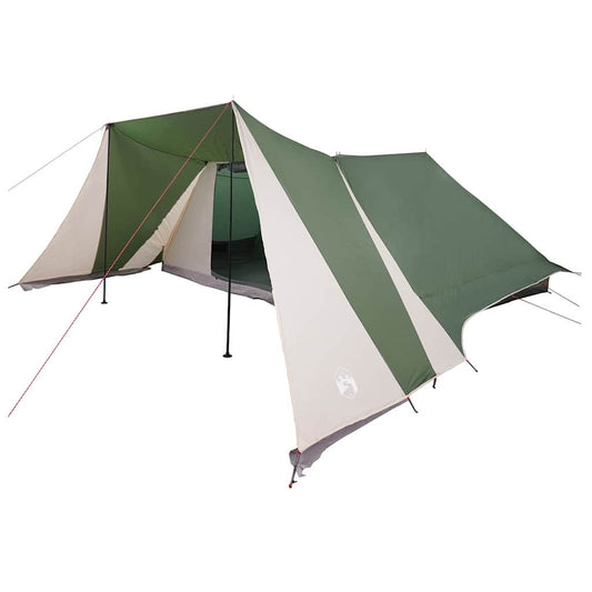 Family Tent Folding Manual Green and Beige 660 x 456 x 200 cm Family Tent Folding Manual Green and Beige 660 x 456 x 200 cm