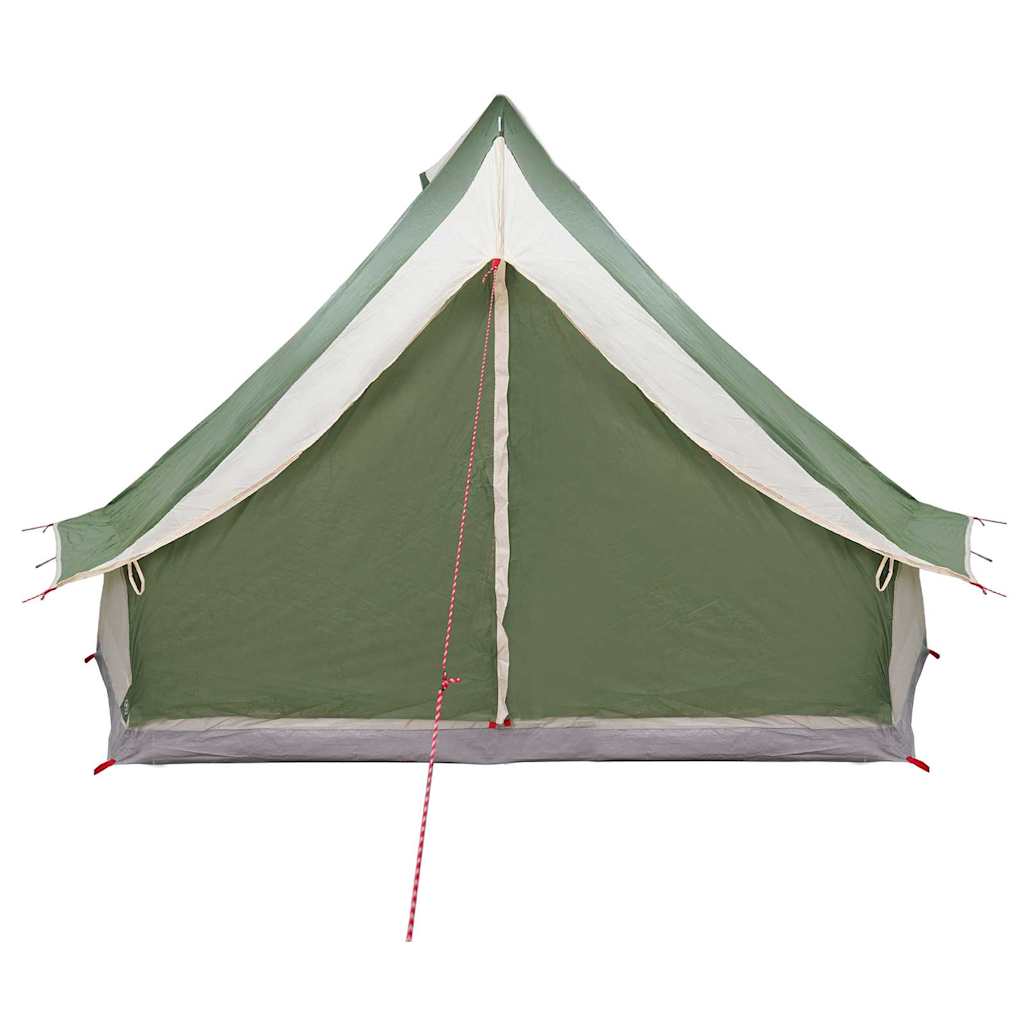 Family Tipi Tent Folding Green and Beige 400 x 346 x 250 cm