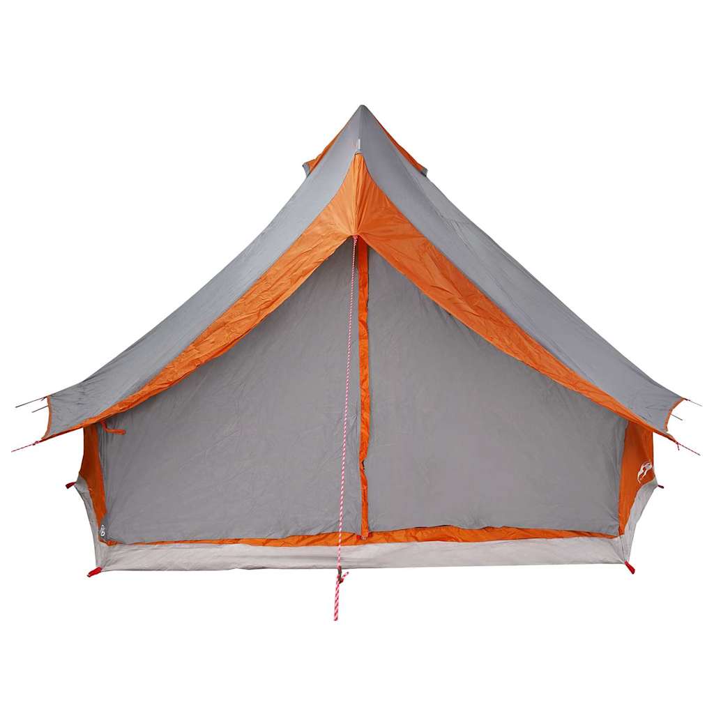 Family Tipi Tent Folding Grey and Orange 400 x 346 x 250 cm