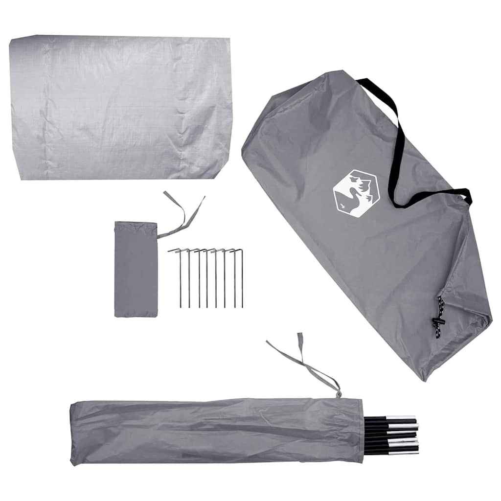 Bike Storage Tent with Roof Grey and Orange 218 x 156 x 180 cm