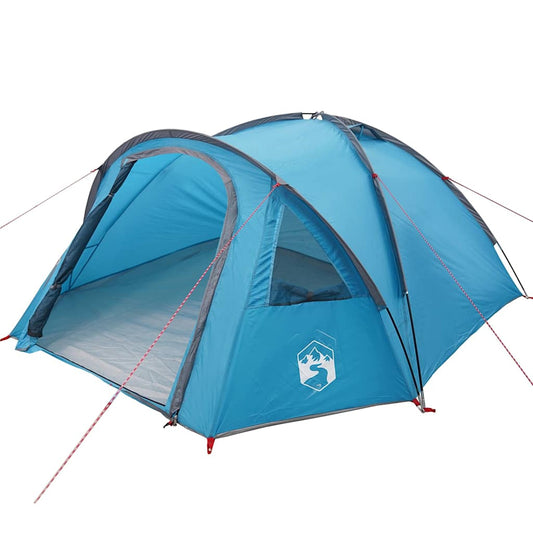 Camping Tent with Roof Blue 308 x 268 x 130 cm Polyester Camping Tent with Roof Blue 308 x 268 x 130 cm Polyester