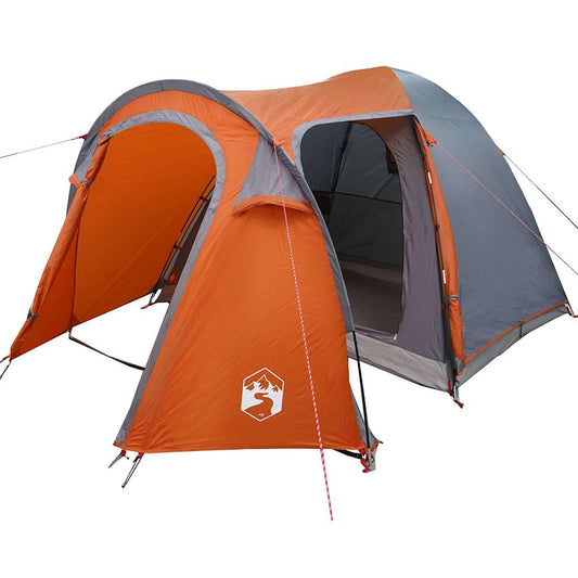Dome Tent Dome with Roof Grey and Orange 384 x 254 x 170 cm Dome Tent Dome with Roof Grey and Orange 384 x 254 x 170 cm