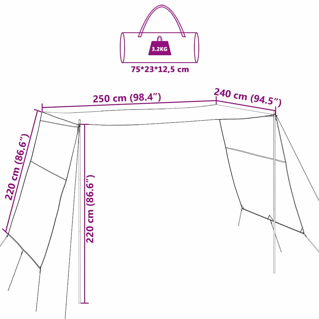 Water Resistant Tarp with Roof