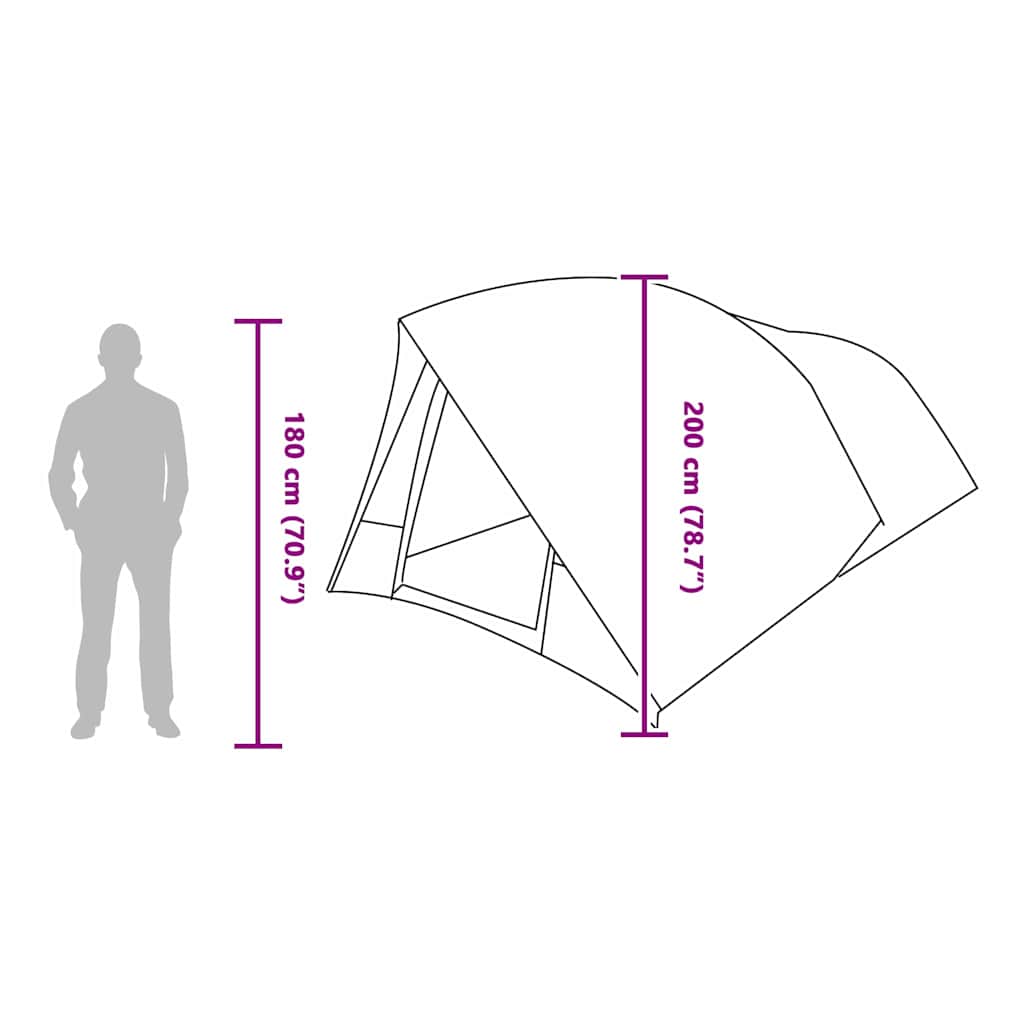 Tunnel tent Grey and Orange 500 x 348 x 200 cm Taffeta