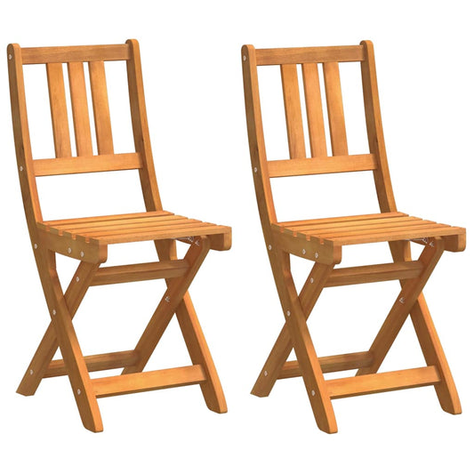 Garden Chair Folding 2 pcs Oil Natural 40 x 42 x 85 cm Garden Chair Folding 2 pcs Oil Natural 40 x 42 x 85 cm