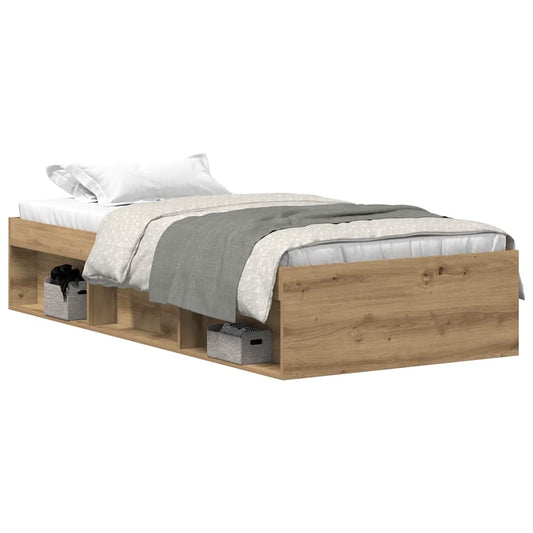 Bed Frame without Mattress Artisan Oak 75x190 cm Engineered Wood Bed Frame without Mattress Artisan Oak 75x190 cm Engineered Wood
