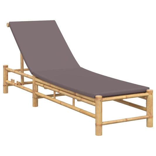 Sun Lounger with Cushions 55x199x30 cm Bamboo Sun Lounger with Cushions 55x199x30 cm Bamboo