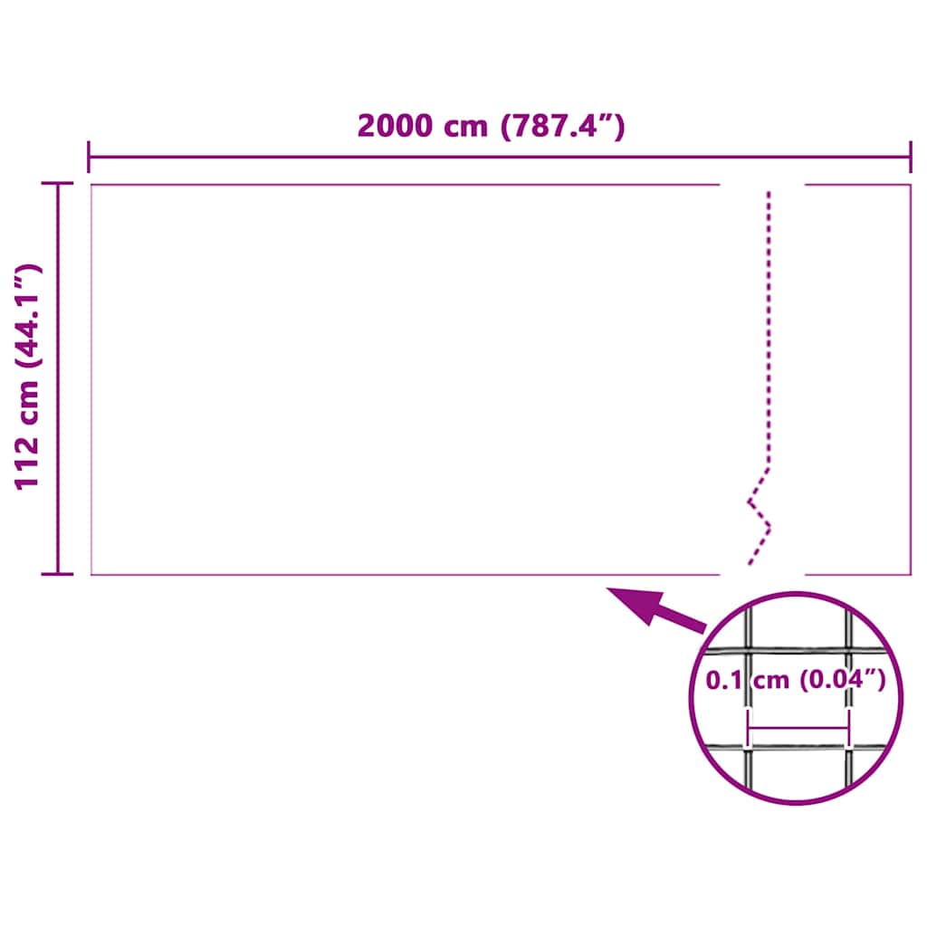 Insect Mesh Screen White 112 x 2000 cm Fibreglass