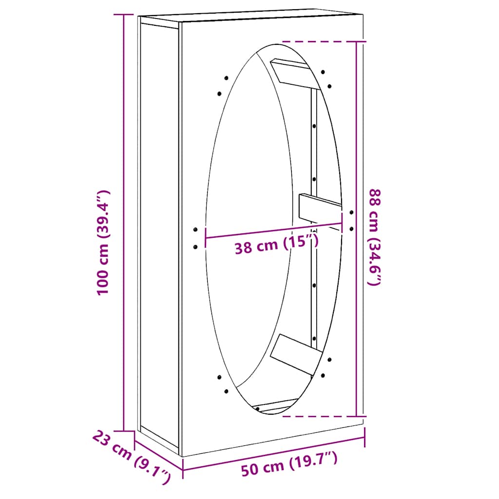 Firewood Rack White 50x23x100 cm Cold-rolled steel