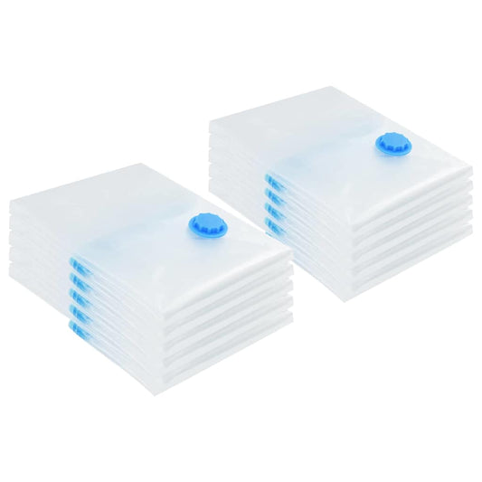 Storage Bags 10 pcs Transparent and Blue 70 x 50 cm Storage Bags 10 pcs Transparent and Blue 70 x 50 cm