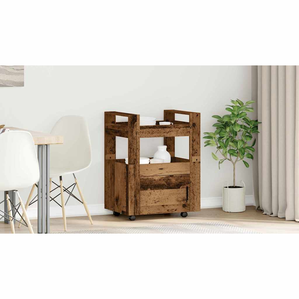 Kitchen Trolley Old wood 60 x 45 x 80 cm Engineered wood