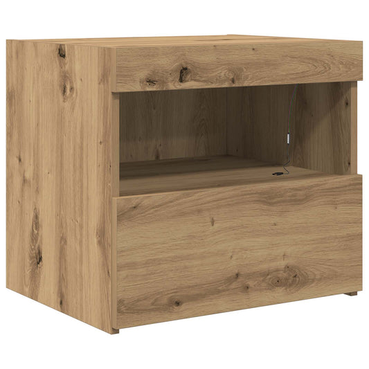 Bedside Cabinet Artisan Oak 50 x 40 x 45 cm Engineered Wood Bedside Cabinet Artisan Oak 50 x 40 x 45 cm Engineered Wood