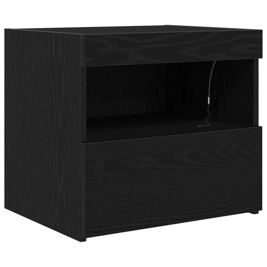 Bedside Cabinet Black Oak 50 x 40 x 45 cm Engineered Wood Bedside Cabinet Black Oak 50 x 40 x 45 cm Engineered Wood