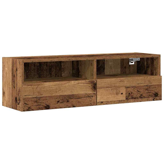TV Wall Cabinet Old wood 100 x 30 x 30 cm Engineered Wood TV Wall Cabinet Old wood 100 x 30 x 30 cm Engineered Wood
