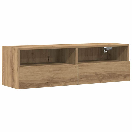 TV Wall Cabinet Artisan oak 100 x 30 x 30 cm Engineered Wood TV Wall Cabinet Artisan oak 100 x 30 x 30 cm Engineered Wood