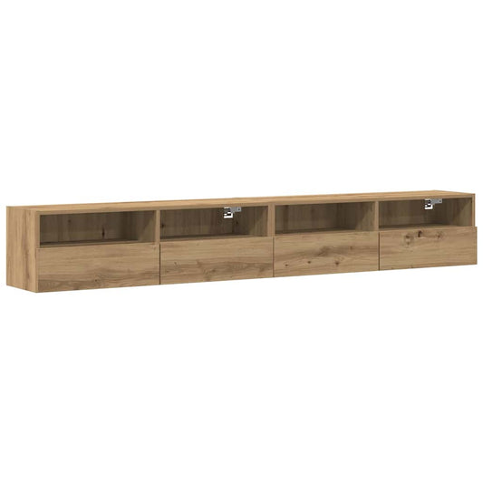 TV Wall Cabinet Wall-mounted 2 pcs Artisan oak 100 x 30 x 30 cm TV Wall Cabinet Wall-mounted 2 pcs Artisan oak 100 x 30 x 30 cm