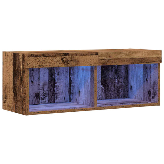 TV Cabinet Set Old wood 80 x 30 x 30 cm Engineered Wood TV Cabinet Set Old wood 80 x 30 x 30 cm Engineered Wood