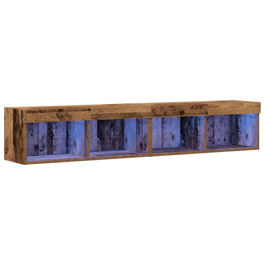 TV Cabinet Set 2 pcs Old wood 80 x 30 x 30 cm Engineered Wood TV Cabinet Set 2 pcs Old wood 80 x 30 x 30 cm Engineered Wood