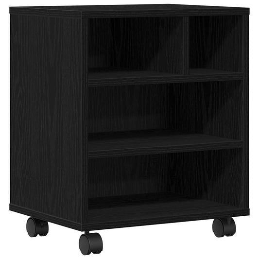 Printer Stand Black Oak 41 x 32 x 48 cm Engineered Wood Printer Stand Black Oak 41 x 32 x 48 cm Engineered Wood