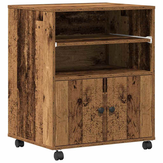 Printer Stand Old Wood 60 x 48 x 74 cm Engineered Wood Printer Stand Old Wood 60 x 48 x 74 cm Engineered Wood