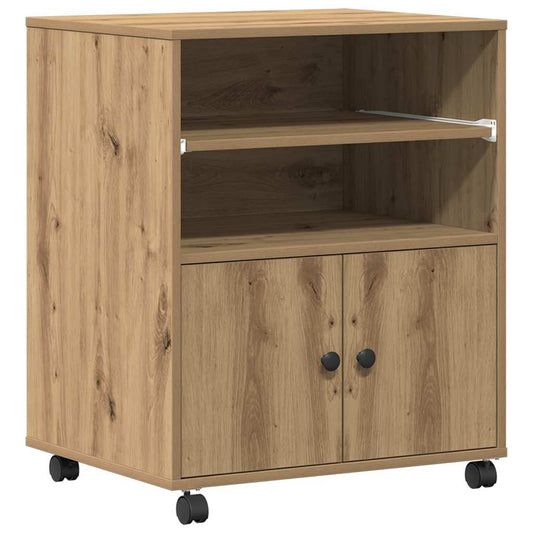 Printer Stand Artisan Oak 60 x 48 x 74 cm Engineered Wood Printer Stand Artisan Oak 60 x 48 x 74 cm Engineered Wood