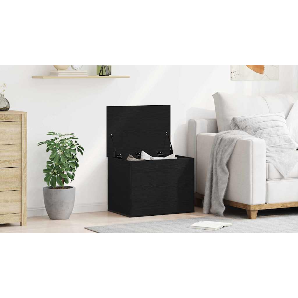 Storage Box Black oak 60 x 42 x 46 cm Engineered Wood