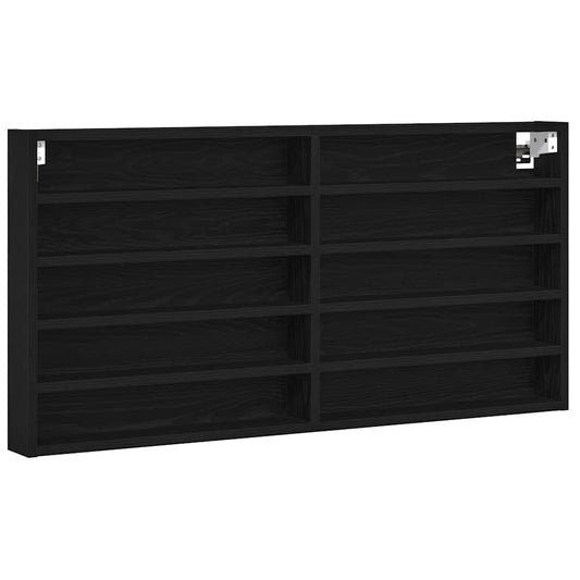 Display Cabinet Black Oak 100 x 8.5 x 50 cm Engineered Wood Display Cabinet Black Oak 100 x 8.5 x 50 cm Engineered Wood
