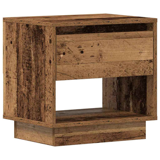Nightstand with Drawer Old Wood 45 x 34 x 44 cm Engineered Wood Nightstand with Drawer Old Wood 45 x 34 x 44 cm Engineered Wood