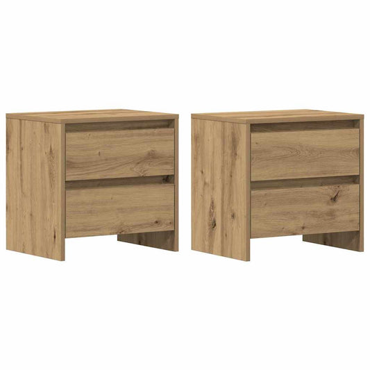 Bedside Cabinet with Drawer 2 pcs Artisan Oak 45 x 34 x 44.5 cm Bedside Cabinet with Drawer 2 pcs Artisan Oak 45 x 34 x 44.5 cm
