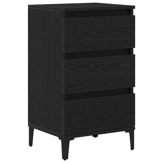 Bedside Cabinet Black Oak 45 x 35 x 44 cm Engineered Wood Bedside Cabinet Black Oak 45 x 35 x 44 cm Engineered Wood