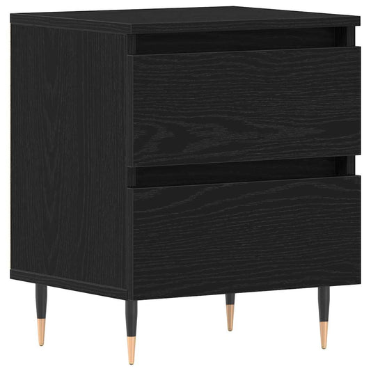 Bedside Cabinet Black Oak 40 x 35 x 50 cm Engineered Wood Bedside Cabinet Black Oak 40 x 35 x 50 cm Engineered Wood