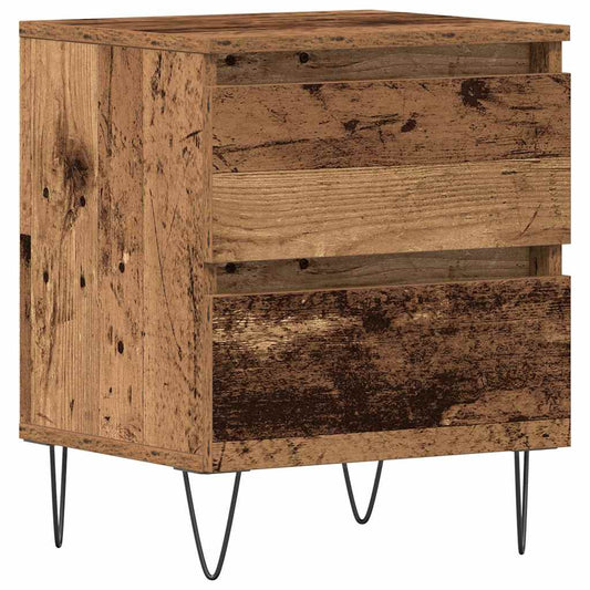 Bedside Cabinet Old wood 40 x 35 x 50 cm Engineered wood Bedside Cabinet Old wood 40 x 35 x 50 cm Engineered wood