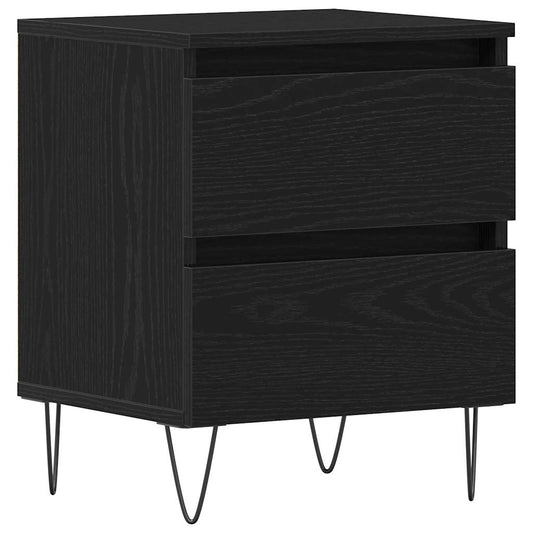 Bedside Cabinet Black oak 40 x 35 x 50 cm Engineered wood Bedside Cabinet Black oak 40 x 35 x 50 cm Engineered wood