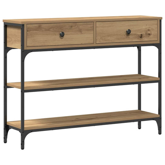 Console Table Artisan Oak 100 x 25 x 75 cm Engineered Wood Console Table Artisan Oak 100 x 25 x 75 cm Engineered Wood