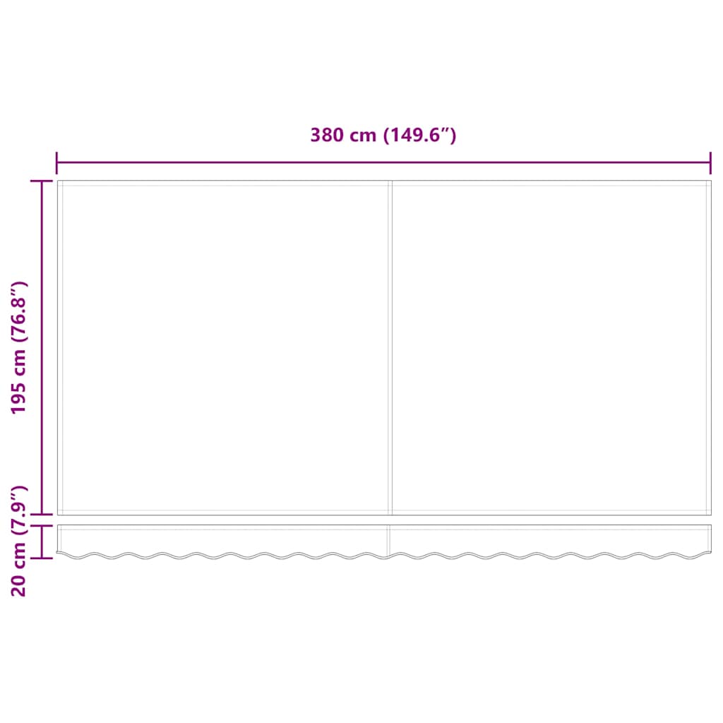 Awning Frame Anthracite 400 x 200 cm Polyester with PU coating
