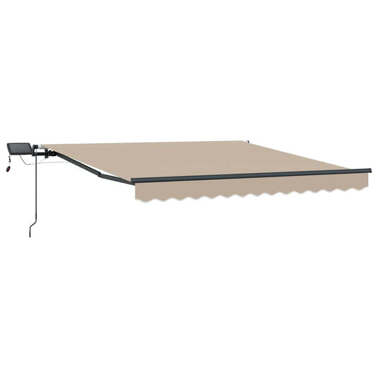 Retractable Awning Manual Beige 350 x 250 cm Fabric Retractable Awning Manual Beige 350 x 250 cm Fabric