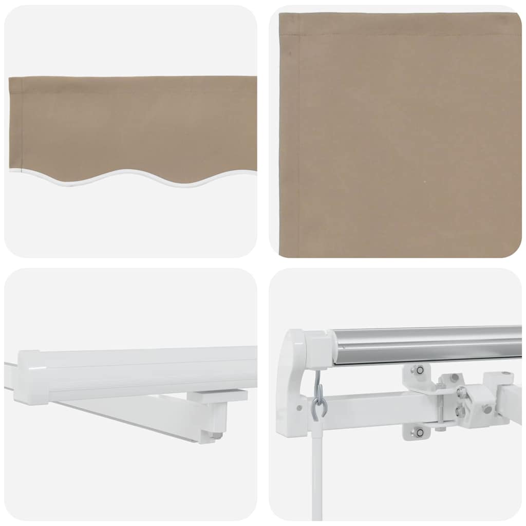 Retractable Awning with Manual 400 x 350 cm Fabric