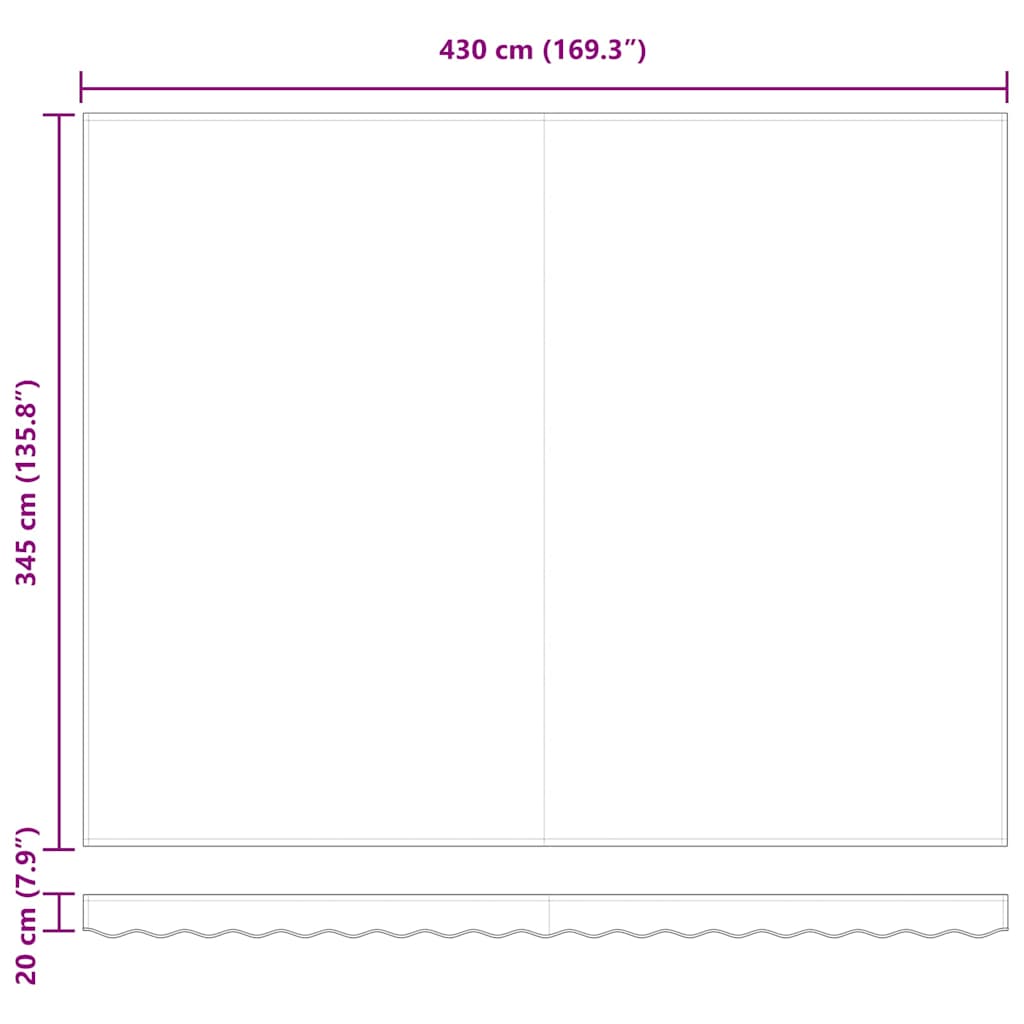 Retractable Awning Beige 450 x 350 x 165 cm