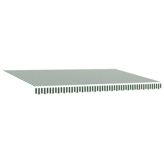 Retractable Awning Green and White 500 x 300 cm Retractable Awning Green and White 500 x 300 cm