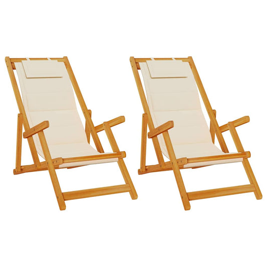 Beach Chair 2 pcs Brown Solid Acacia Wood Beach Chair 2 pcs Brown Solid Acacia Wood