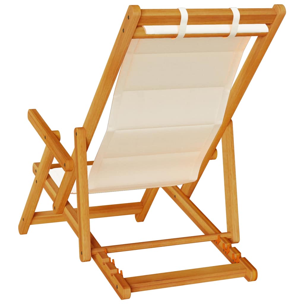 Beach Chair 2 pcs Brown Solid Acacia Wood