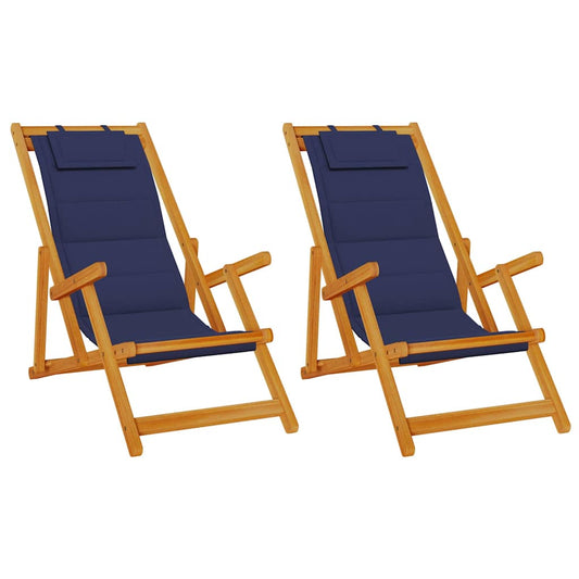 Beach Chair 2 pcs Brown Solid Acacia Wood Beach Chair 2 pcs Brown Solid Acacia Wood