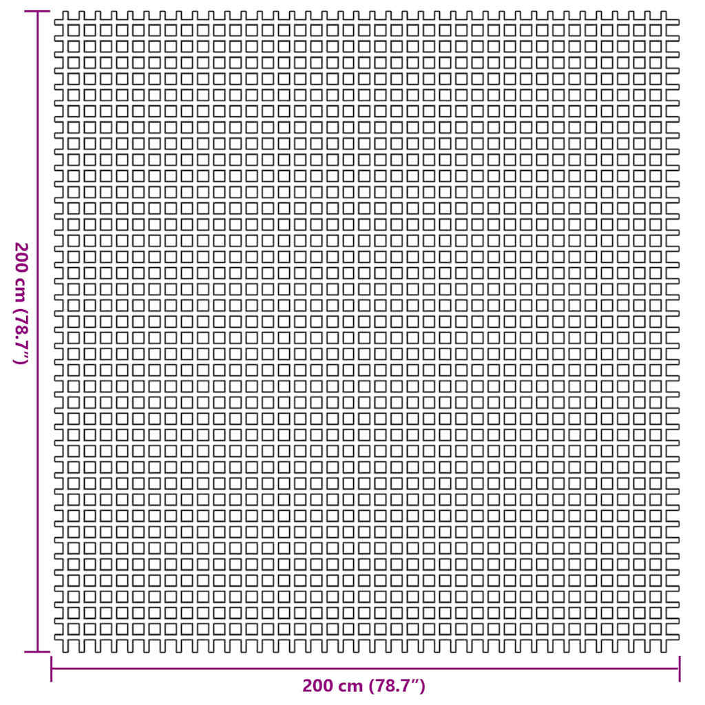 Tent Carpet Anthracite 200 x 200 cm Polyester