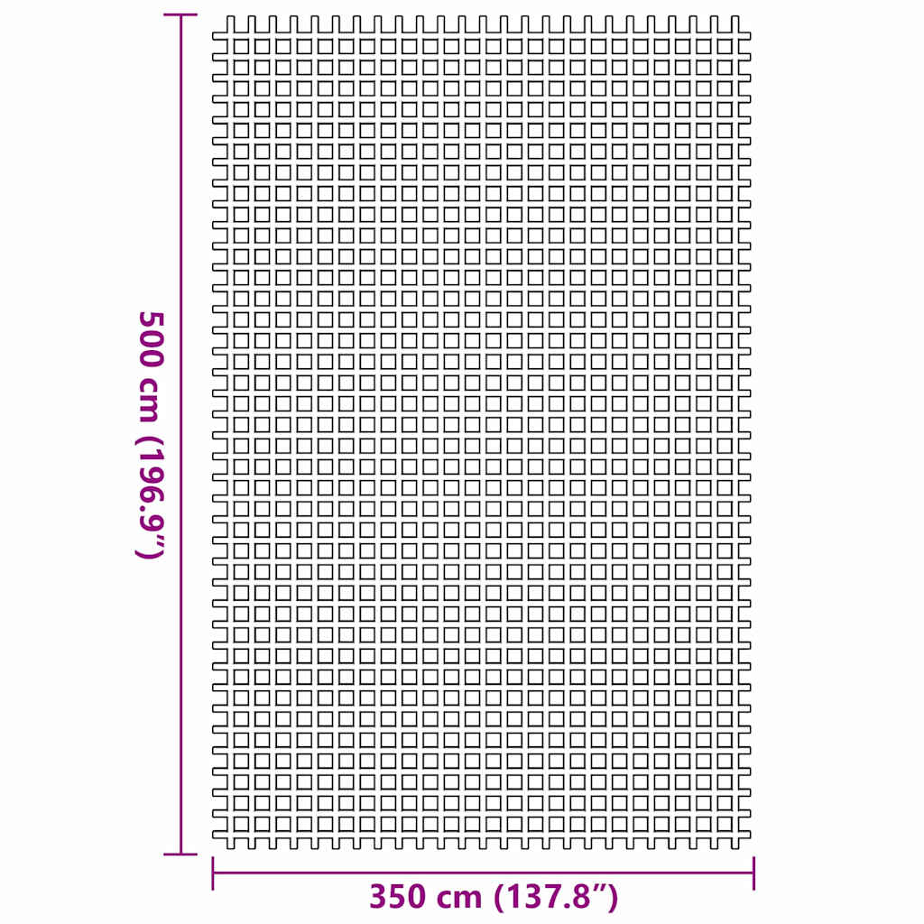 Tent Carpet Anthracite 500 x 350 cm Polyester