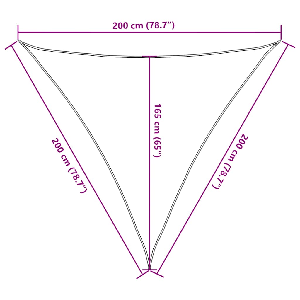 Sun Shade Sail Taupe 2x2x2 m 100% Polyester Oxford