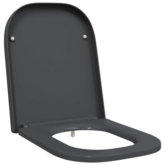 Toilet Seat Anthracite 47.5 x 35 x 3.6 cm Duroplast Toilet Seat Anthracite 47.5 x 35 x 3.6 cm Duroplast