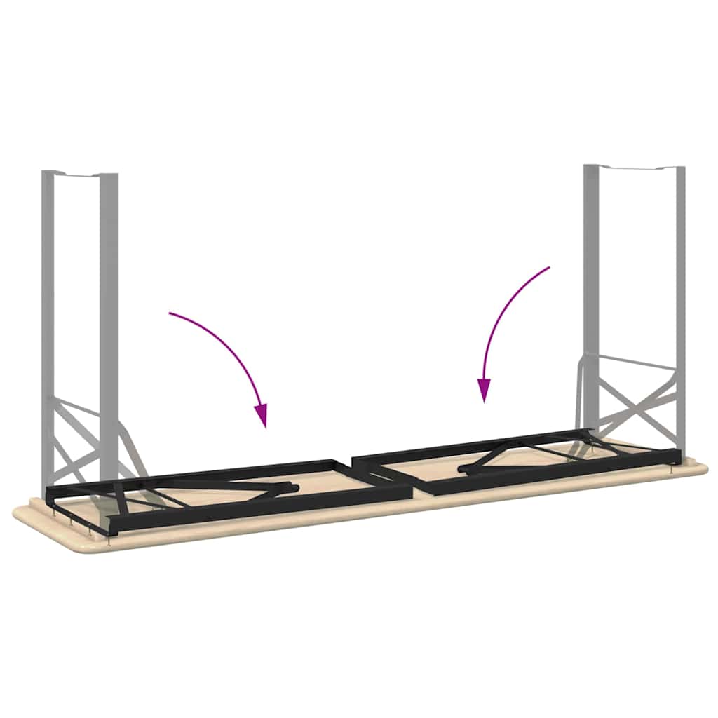 Beer Table Leg 2 pcs Black 39 x 3 x 75 cm Powder-Coated Steel