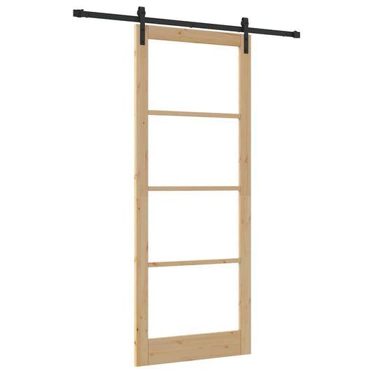 Sliding Door ORKDAL Natural and Black 93 x 232 cm Sliding Door ORKDAL Natural and Black 93 x 232 cm