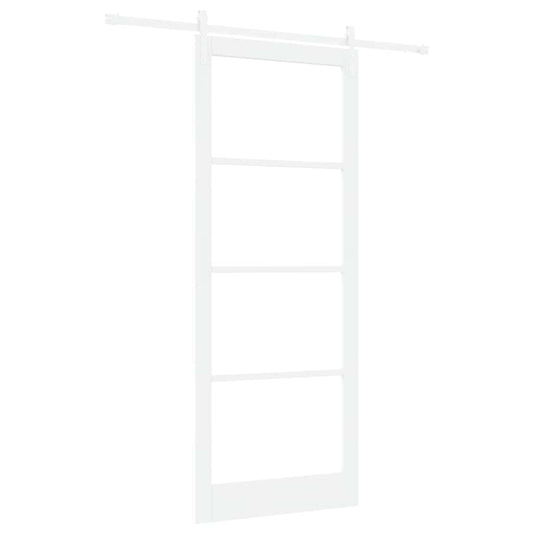 Sliding Door ORKDAL White 93 x 232 cm Solid Pine Wood and Glass Sliding Door ORKDAL White 93 x 232 cm Solid Pine Wood and Glass