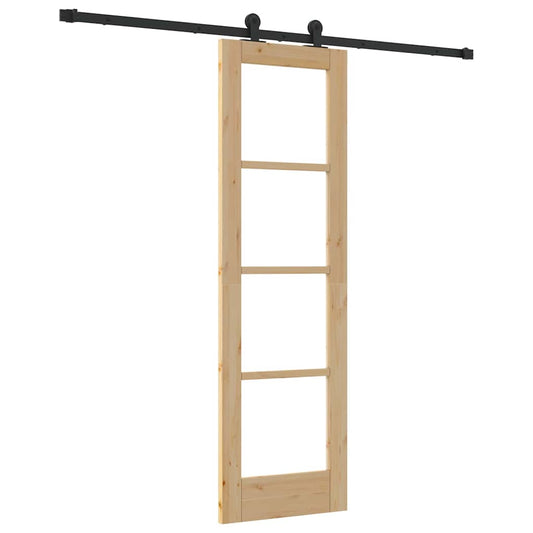 Sliding Door ORKDAL Natural and Black 61 x 198.5 cm Sliding Door ORKDAL Natural and Black 61 x 198.5 cm